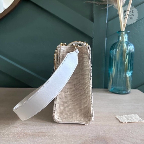 ❌SOLD❌ NEW Givenchy G Tote Small Jute Shopping Bag Cream Tote - Picture 6 of 8